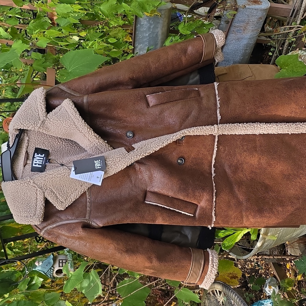 Frye Kimmy Faux Shearling Coat - NEW